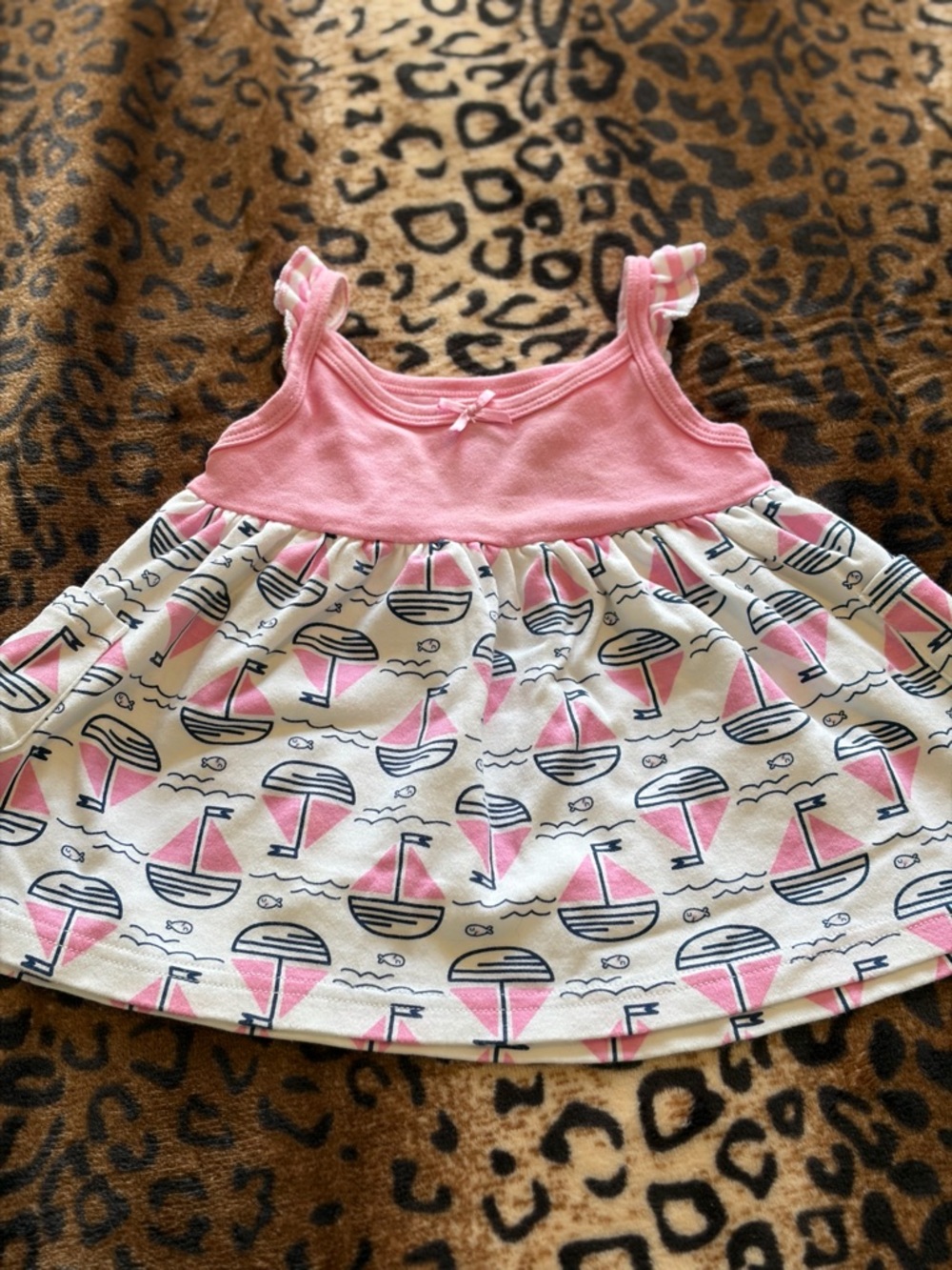 Gerber Pink and White Sailboat Tank Dress